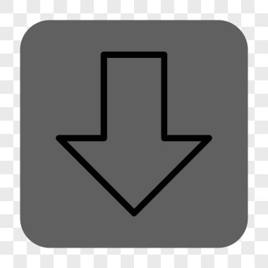 Yuvarlatılmış Kare düğme aşağı ok