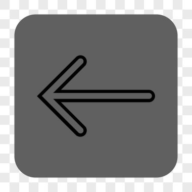 Ok sol yuvarlak kare düğme