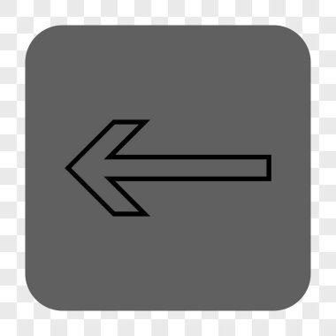 Ok sol yuvarlak kare düğme