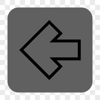 Ok sol yuvarlak kare düğme