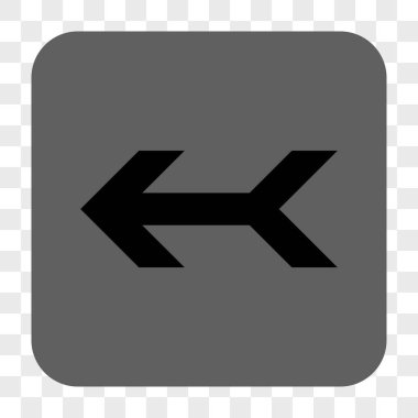 Ok sol yuvarlak kare düğme