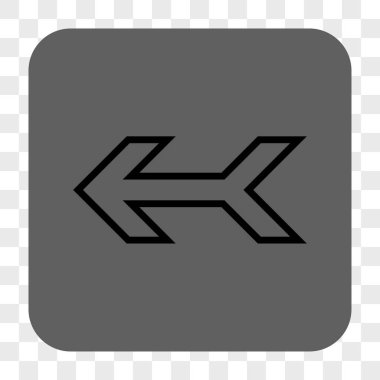 Ok sol yuvarlak kare düğme