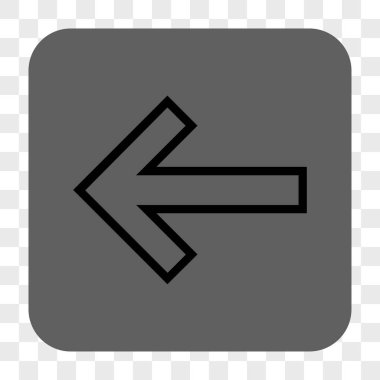 Ok sol yuvarlak kare düğme