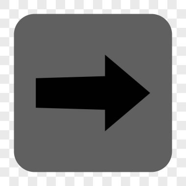 Ok sağ yuvarlak kare düğme