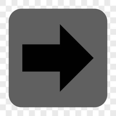 Ok sağ yuvarlak kare düğme