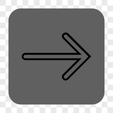 Ok sağ yuvarlak kare düğme