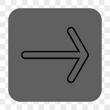 Ok sağ yuvarlak kare düğme