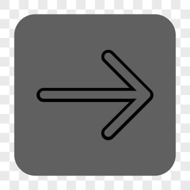 Ok sağ yuvarlak kare düğme