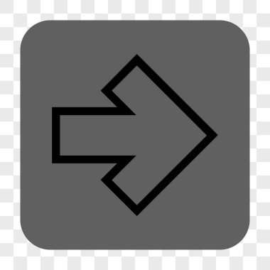 Ok sağ yuvarlak kare düğme