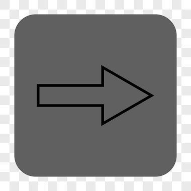 Ok sağ yuvarlak kare düğme