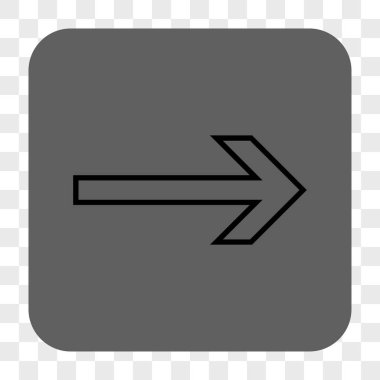 Ok sağ yuvarlak kare düğme