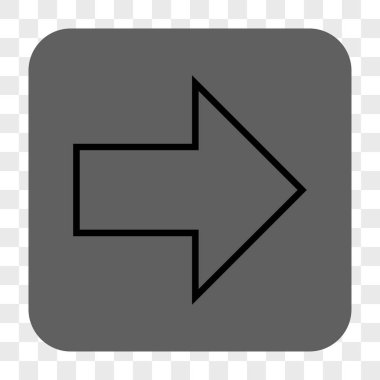 Ok sağ yuvarlak kare düğme