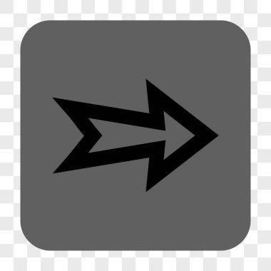 Ok sağ yuvarlak kare düğme