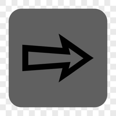 Ok sağ yuvarlak kare düğme