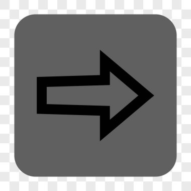 Ok sağ yuvarlak kare düğme