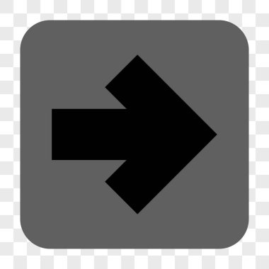 Ok sağ yuvarlak kare düğme