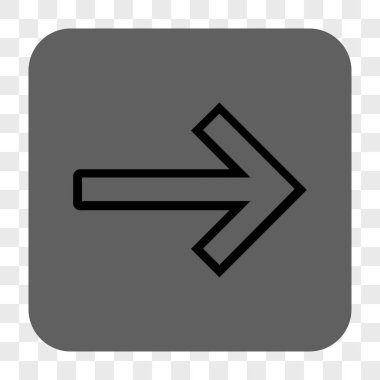 Ok sağ yuvarlak kare düğme