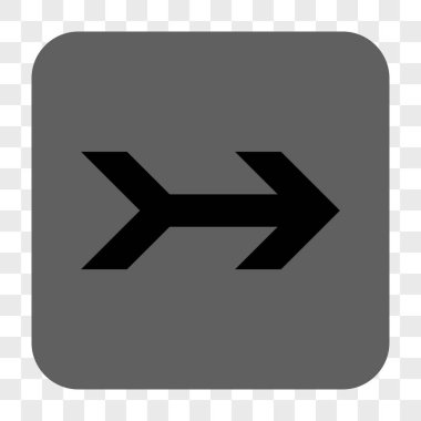 Ok sağ yuvarlak kare düğme