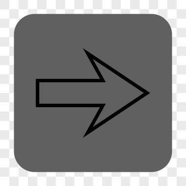 Ok sağ yuvarlak kare düğme