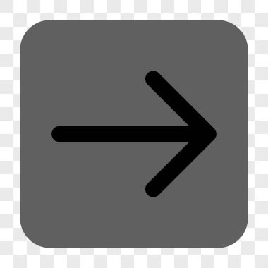 Ok sağ yuvarlak kare düğme