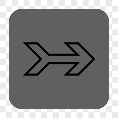 Ok sağ yuvarlak kare düğme