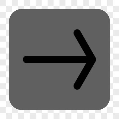 Ok sağ yuvarlak kare düğme