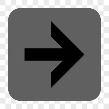 Ok sağ yuvarlak kare düğme