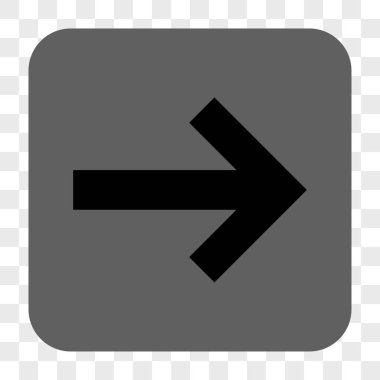 Ok sağ yuvarlak kare düğme