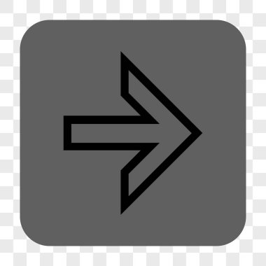 Ok sağ yuvarlak kare düğme