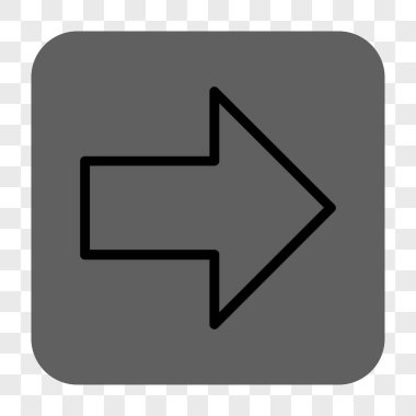 Ok sağ yuvarlak kare düğme