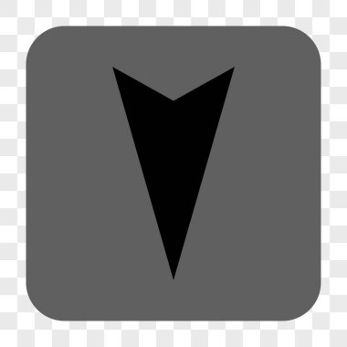 Ok ucu yuvarlatılmış kare düğmesini basılı