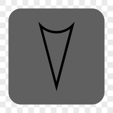 Ok ucu yuvarlatılmış kare düğmesini basılı