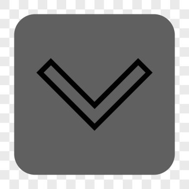 Ok ucu yuvarlatılmış kare düğmesini basılı