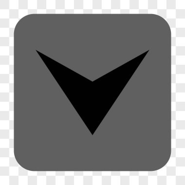 Ok ucu yuvarlatılmış kare düğmesini basılı