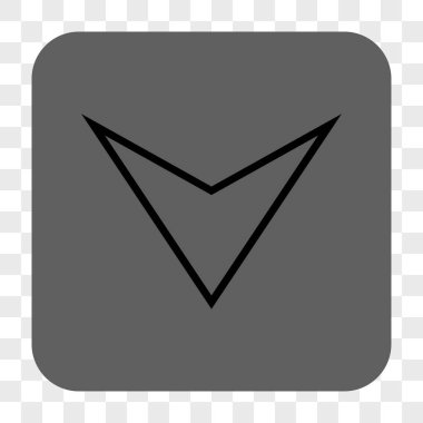 Ok ucu yuvarlatılmış kare düğmesini basılı