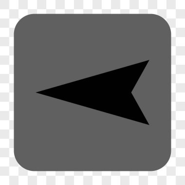 Ok ucu sol yuvarlak kare düğme