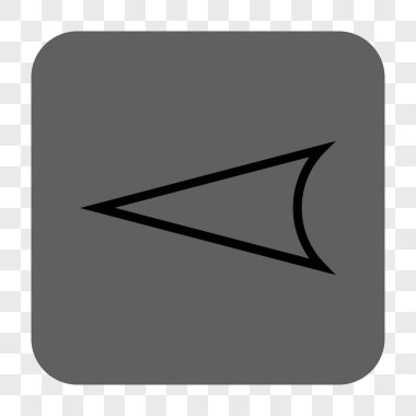 Ok ucu sol yuvarlak kare düğme