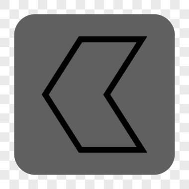 Ok ucu sol yuvarlak kare düğme