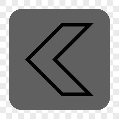 Ok ucu sol yuvarlak kare düğme