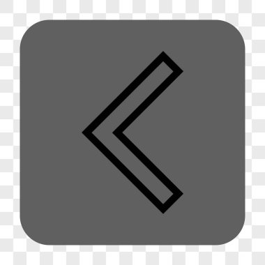 Ok ucu sol yuvarlak kare düğme