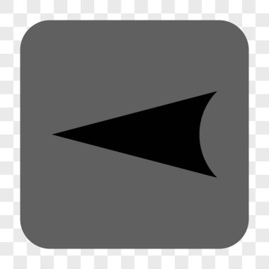 Ok ucu sol yuvarlak kare düğme