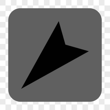 Kare düğme ok ucu sol aşağı yuvarlanmış