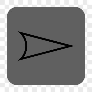 Ok ucu sağ yuvarlak kare düğme