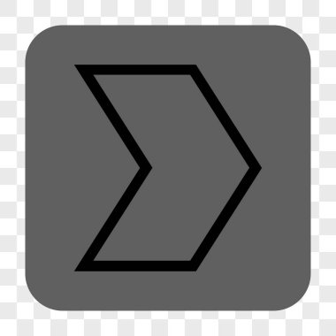 Ok ucu sağ yuvarlak kare düğme