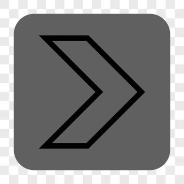 Ok ucu sağ yuvarlak kare düğme