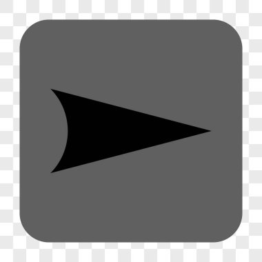 Ok ucu sağ yuvarlak kare düğme