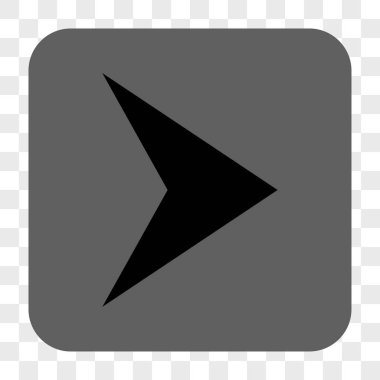 Ok ucu sağ yuvarlak kare düğme