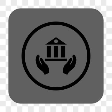 Banka hizmet yuvarlak kare düğme