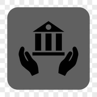 Banka hizmet yuvarlak kare düğme