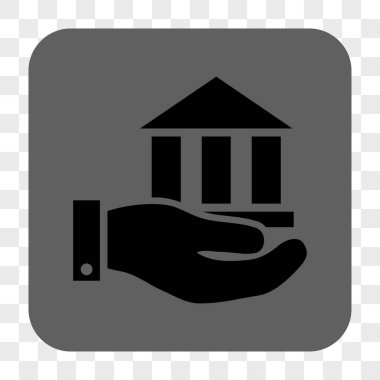 Banka hizmet yuvarlak kare düğme